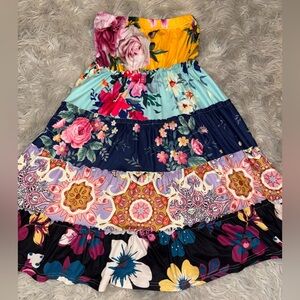 Girls Floral Summer Print Maxi Skirt 13/14 pixie girl new